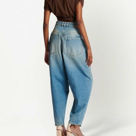 BalmainDraped crop top at Fashion Clinic