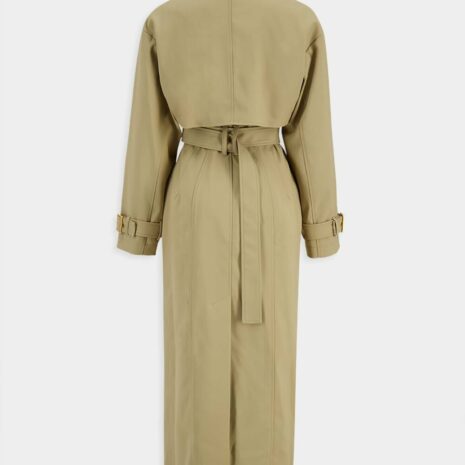 BalmainEmbellished Gabardine Trench Coat at Fashion Clinic