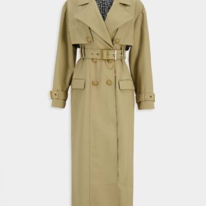 BalmainEmbellished Gabardine Trench Coat at Fashion Clinic