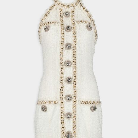 BalmainEmbellished Tweed Mini Dress at Fashion Clinic