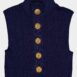 BalmainEmbossed-Buttons High-Neck Top at Fashion Clinic