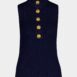 BalmainEmbossed-Buttons High-Neck Top at Fashion Clinic