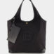 BalmainEmbroidered Logo Canvas and leather Grocery Bag at Fashion Clinic