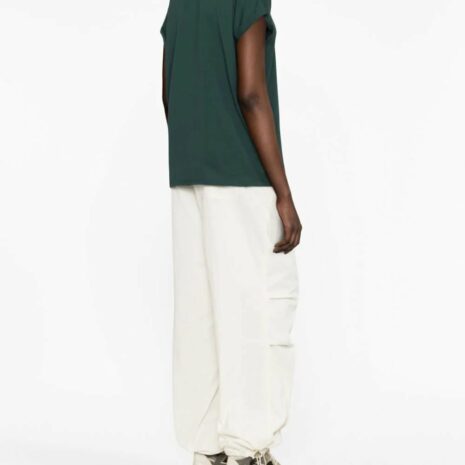 BalmainFlocked-Logo Cotton T-Shirt at Fashion Clinic