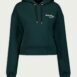 BalmainFlocked-Logo Cropped Hoodie at Fashion Clinic