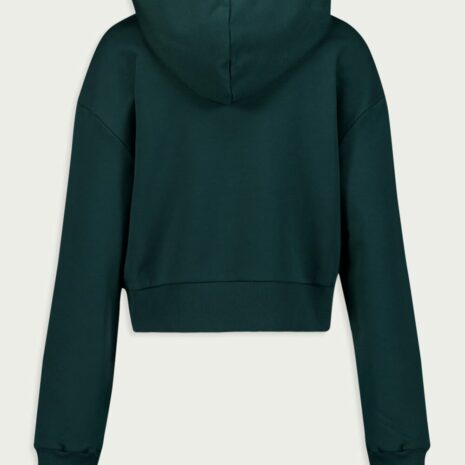 BalmainFlocked-Logo Cropped Hoodie at Fashion Clinic