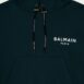 BalmainFlocked-Logo Cropped Hoodie at Fashion Clinic