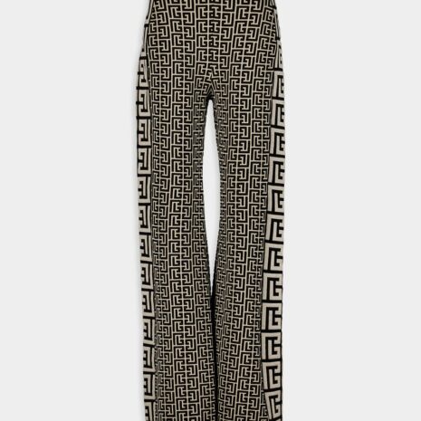 BalmainGraphic Wide-Leg Trousers at Fashion Clinic