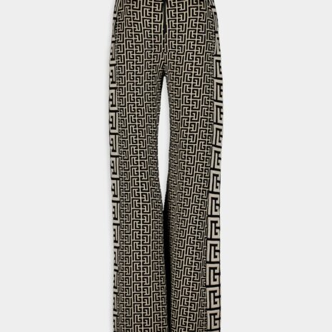 BalmainGraphic Wide-Leg Trousers at Fashion Clinic