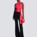 BalmainHalterneck moiré top at Fashion Clinic