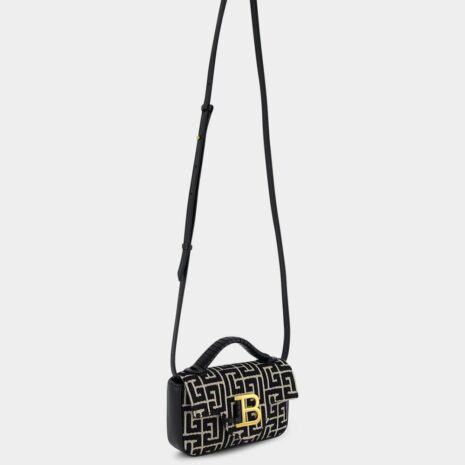 BalmainHandbag B-Buzz Mini Monogram Jacquard at Fashion Clinic