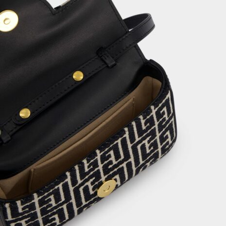 BalmainHandbag B-Buzz Mini Monogram Jacquard at Fashion Clinic