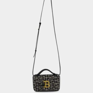BalmainHandbag B-Buzz Mini Monogram Jacquard at Fashion Clinic