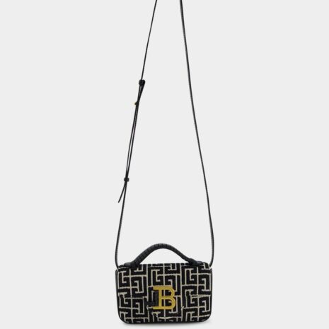 BalmainHandbag B-Buzz Mini Monogram Jacquard at Fashion Clinic