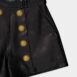 BalmainHigh-Waist Button-Embellished Leather Shorts at Fashion Clinic