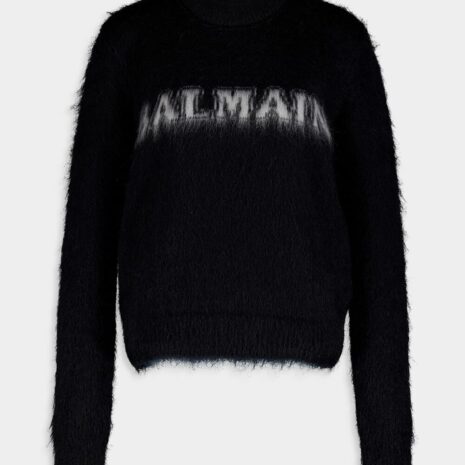 BalmainJacquard Brushed Mohair Balmain Jumper at Fashion Clinic