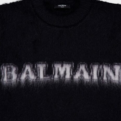 BalmainJacquard Brushed Mohair Balmain Jumper at Fashion Clinic