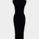 BalmainKeyhole-Neck Ribbed Knitted Midi Dress at Fashion Clinic