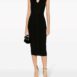 BalmainKeyhole-Neck Ribbed Knitted Midi Dress at Fashion Clinic