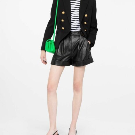 BalmainLeather Shorts at Fashion Clinic