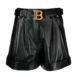 BalmainLeather Shorts at Fashion Clinic