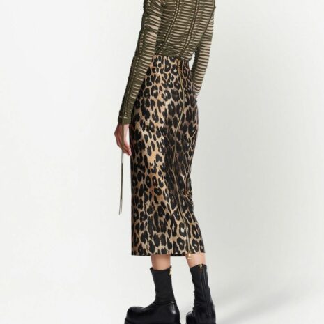 BalmainLeopard pencil skirt at Fashion Clinic