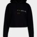 BalmainLogo Embellished Crop Hoodie at Fashion Clinic