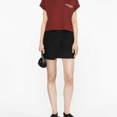 BalmainLogo-Print Cotton T-Shirt at Fashion Clinic