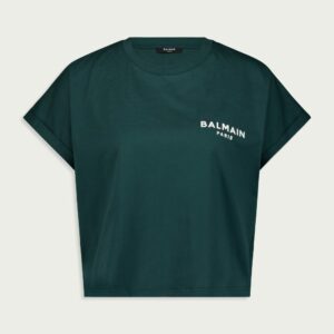 BalmainLogo-Print Cotton T-Shirt at Fashion Clinic