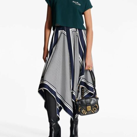 BalmainLogo-Print Cotton T-Shirt at Fashion Clinic