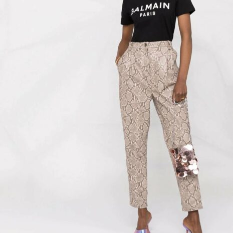BalmainLogo-Print Cotton T-Shirt at Fashion Clinic