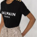 BalmainLogo-Print Cotton T-Shirt at Fashion Clinic