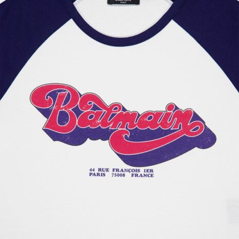 BalmainLogo-Print Cropped Cotton T-Shirt at Fashion Clinic