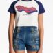 BalmainLogo-Print Cropped Cotton T-Shirt at Fashion Clinic
