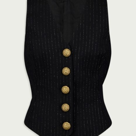 BalmainLurex Striped Vest Top at Fashion Clinic