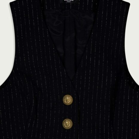 BalmainLurex Striped Vest Top at Fashion Clinic