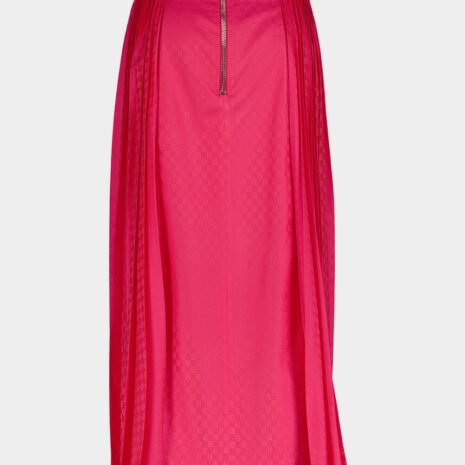 BalmainMini Monogram Pleated Midi Skirt at Fashion Clinic