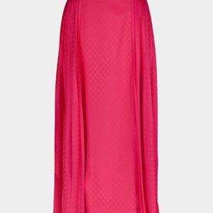 BalmainMini Monogram Pleated Midi Skirt at Fashion Clinic