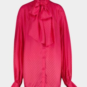BalmainMini Monogram Silk Shirt at Fashion Clinic
