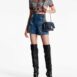 BalmainMonogram-Jacquard Crop Top at Fashion Clinic
