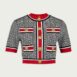 BalmainMonogram-Jacquard Crop Top at Fashion Clinic
