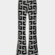 BalmainMonogram Pattern Flare Trousers at Fashion Clinic