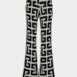 BalmainMonogram Pattern Flare Trousers at Fashion Clinic