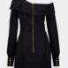BalmainOff-Shoulder Buttoned Dress at Fashion Clinic