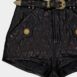 BalmainQuilted Leather Shorts at Fashion Clinic
