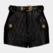 BalmainQuilted Leather Shorts at Fashion Clinic