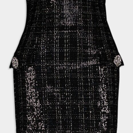 BalmainSequined Tweed Mini Skirt at Fashion Clinic