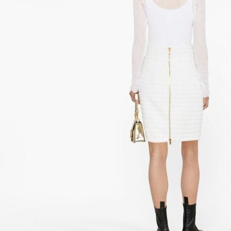 BalmainTweed Mini Skirt at Fashion Clinic
