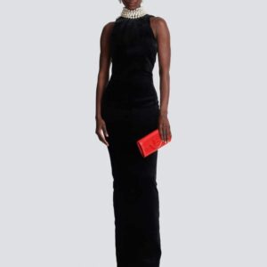 BalmainVelvet Halterneck Gown at Fashion Clinic