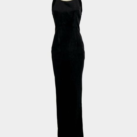BalmainVelvet Halterneck Gown at Fashion Clinic